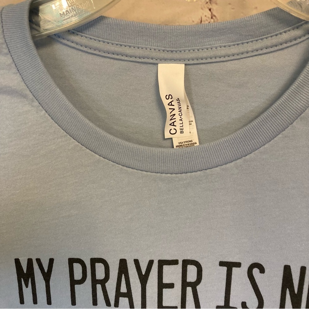 NEW oversized light blue tee with Bible Verse, variety of sizes - Picture 7 of 9
